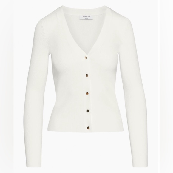 Babaton Sweaters - Babaton Tribeca Cardigan, Espace (white), S, NWT